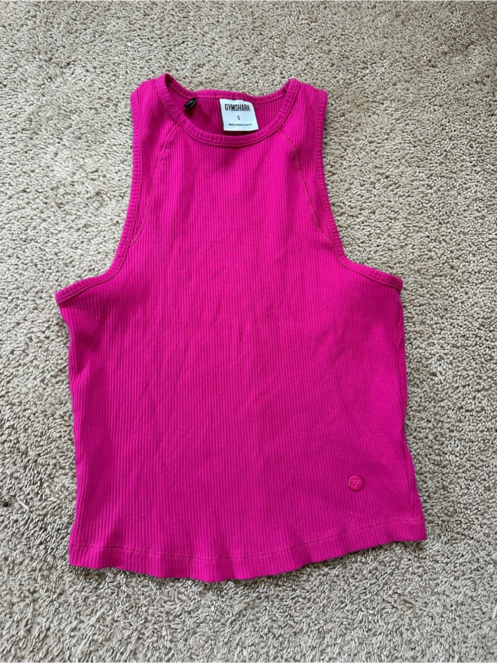Gymshark Hot Pink Ribbed Tank.